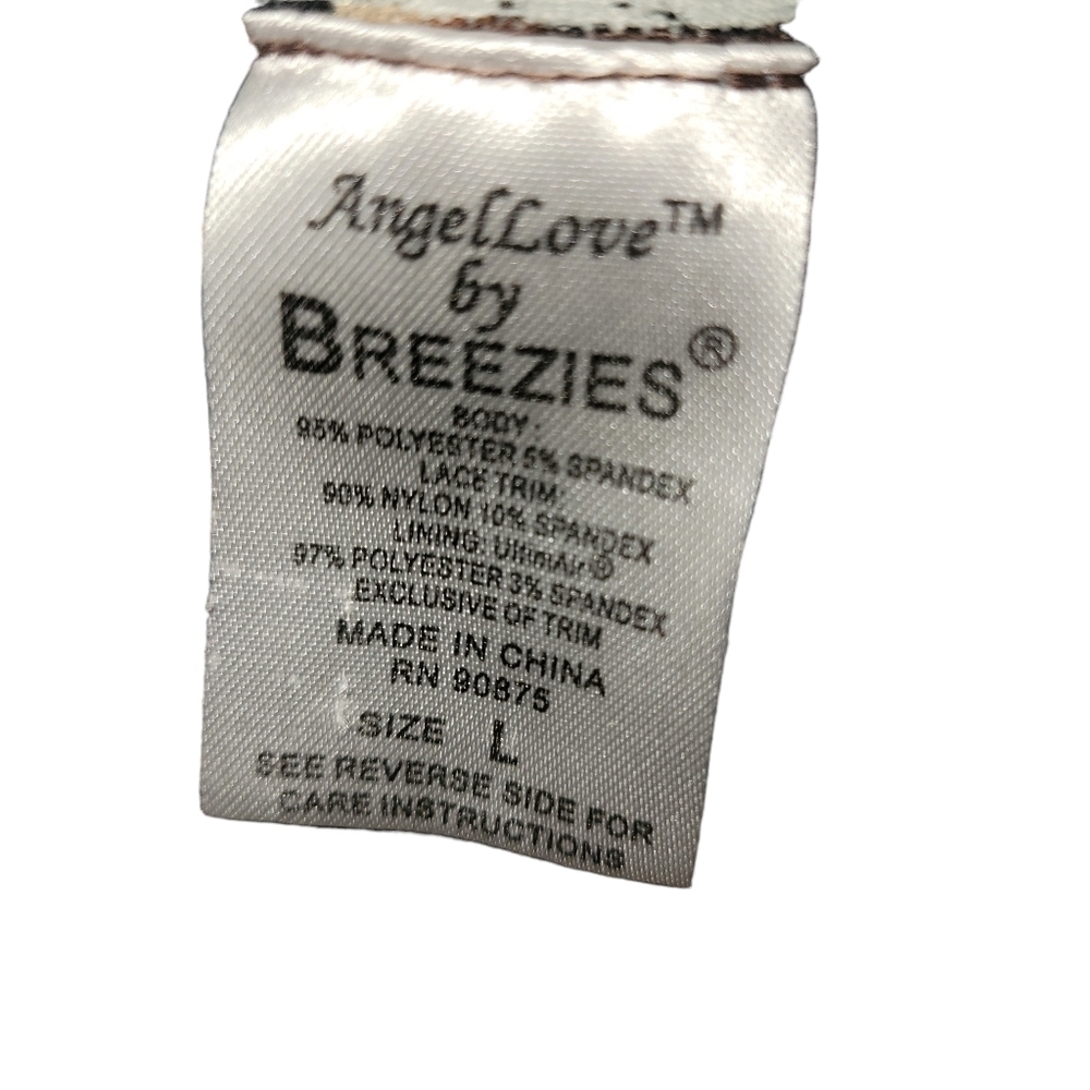 Breezie by Angel Love Lounge Wear Cheetah Print L - Picture 2 of 3